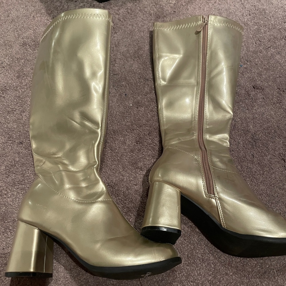 Gold GoGo Boots